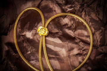 golden nacklace close up