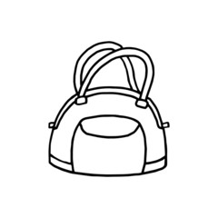 Bag cartoon illustration isolated on white background for children color book