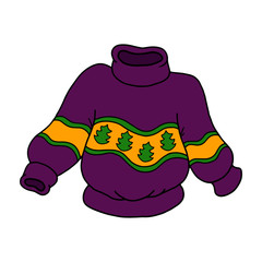 Coat cartoon illustration isolated on white background for children color book