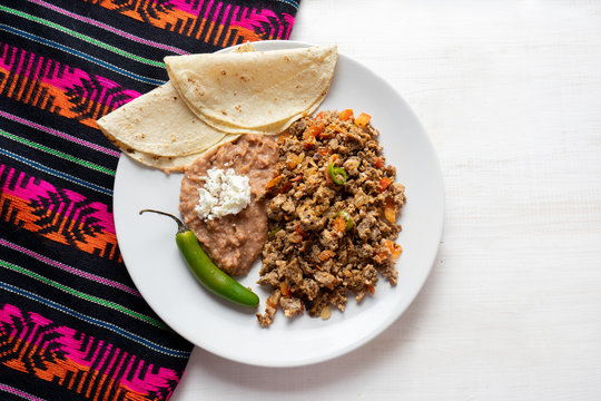 Mexican machaca with egg