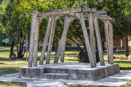 Monument To Victims Of Political Repression In The Park On Boulevard Of Martyrs. Tirana, Albania.