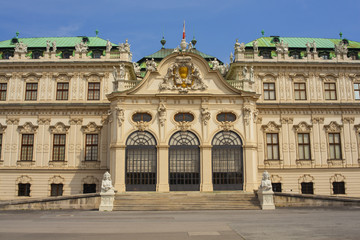Fototapeta na wymiar The Belvedere castle, historic building complex, Vienna