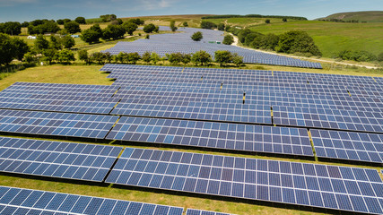 A solar generation power plant in South Wales, Britain