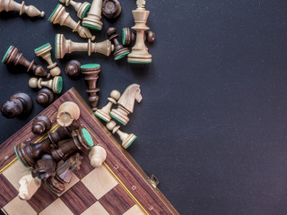 overhead intellectual games concept copy space