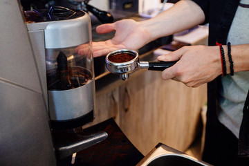 Fototapeta na wymiar Process of preparation of coffee.