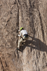 Rock climber closer up
