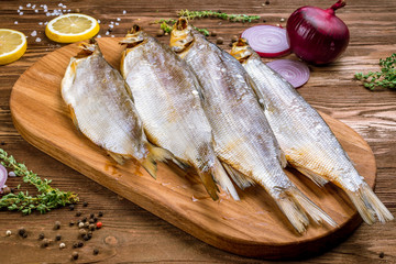 whitefish dried on board