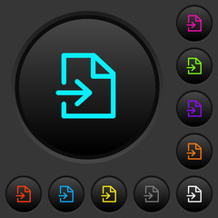 Import dark push buttons with color icons