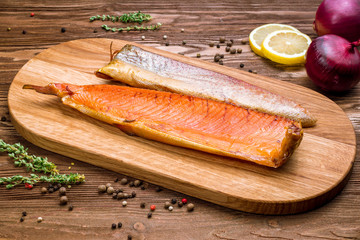 smoked trout on board