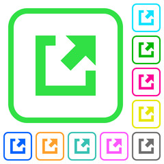 External link vivid colored flat icons