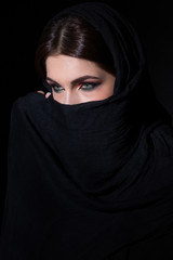 Naklejka premium Woman in niqab