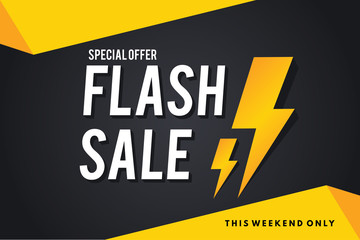 Sale Banner. Flash Sale Banner Template Design. Flash sale. Vector illustration.