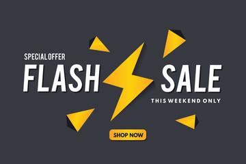 Sale Banner. Flash Sale Banner Template Design. Flash sale. Vector illustration.