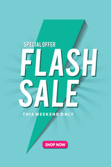 Sale Banner. Flash Sale Banner Template Design. Flash sale. Vector illustration.