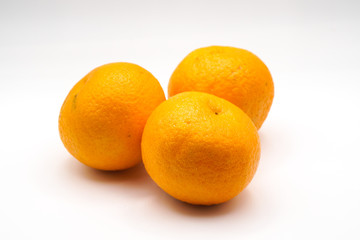 Three Oranges white background