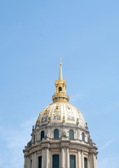 Fototapeta na wymiar View of Dome des Invalides, Paris, France