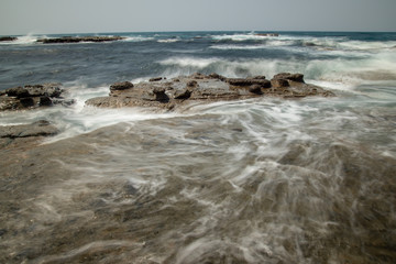 山陰 浜田　石見畳ヶ浦　石畳と海