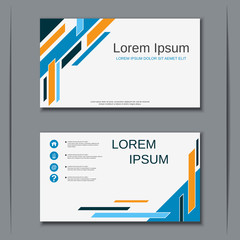 Modern business visiting card vector design template