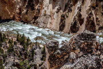 Grand Canyon of the Yellowstone in Yellowstone National Park, Wyoming.