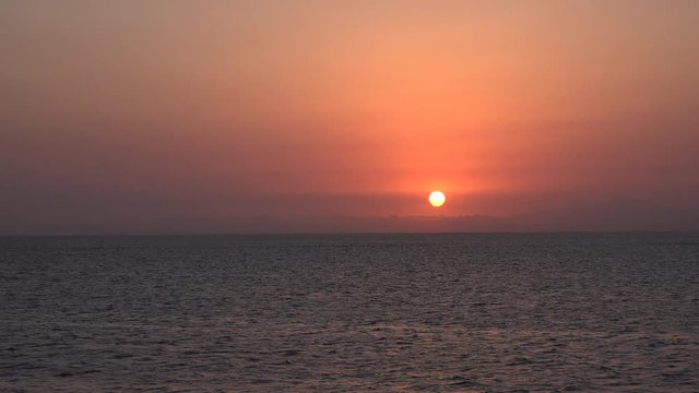 Amazing tropical sea sunset in Red sea