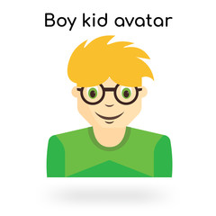 Boy kid avatar icon vector sign and symbol isolated on white background, Boy kid avatar logo concept