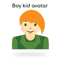 Boy kid avatar icon vector sign and symbol isolated on white background, Boy kid avatar logo concept