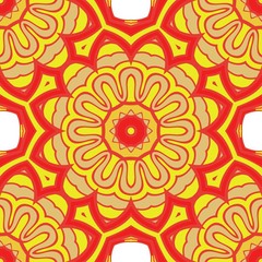 Fototapeta na wymiar Vector Ornamental Seamless floral Pattern. Endless Texture. Geometric Ornament. For the interior design, printing, web and textile