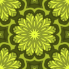 Seamless vector pattern. Geometric floral ornament. For Interior decoration, wallpaper, presentation, fashion design.