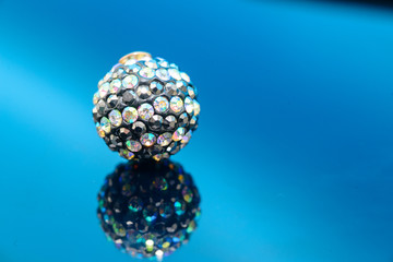 colorful jewels gold christmas holiday ornament