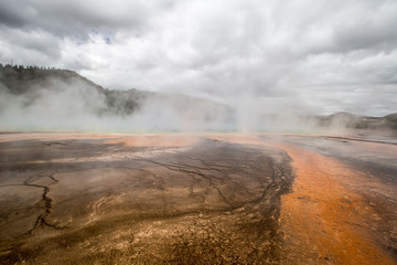 West Thumb Geyser Basin in Yellowstone National Park