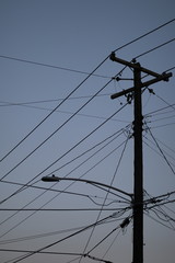 Power pole silhouette 