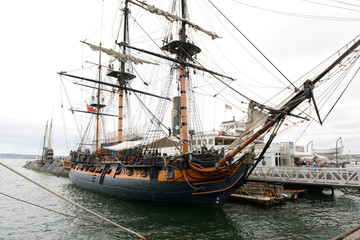 Old vintage sail ship