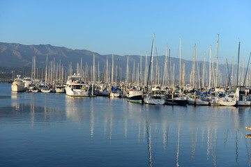 Fototapeta na wymiar Boats in Santa Barbara, California