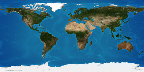 world map 3d-illustration