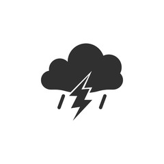 Storm Icon in trendy flat style isolated on grey background. Rainstorm symbol for your web site design, logo, app, UI