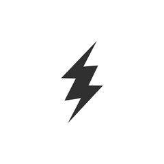 lightning Icon vector. Simple flat symbol. Perfect Black pictogram illustration