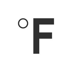Fahrenheit sign icon. Element of web icon for mobile concept and web apps. Isolated Fahrenheit sign icon can be used for web and mobile