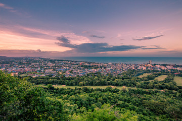 Khao Hin Lek Fai View Point, Features city views. Hua Hin, Natural Green Surrounding City It is a beautiful and famous tourist attraction in Hua Hin, Thailand.