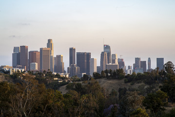 Obraz premium Downtown Los Angeles Sunset