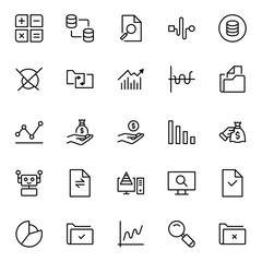 Statistics icon set