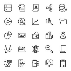 Statistics icon set