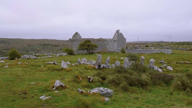 Ruin of a typical old Irish church