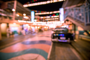Fototapeta premium June 14, 2018: Nightlife (Plearnwan) is one of the attractions in Hua Hin town. Prachuap Khiri Khan Province Thailand
