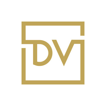 two letter logo line square DA TO DZ