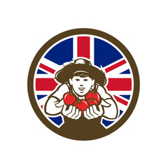 British Organic Grown Produce Union Jack Flag Icon