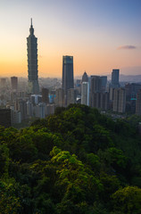 Taipei, Taiwan city skyline at twilight