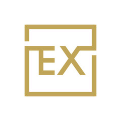 Fototapeta premium two letter logo line square DA TO DZ