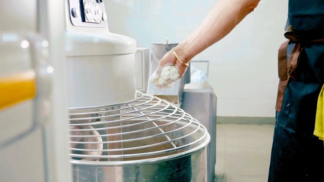 Industrial Dough Mixing Machine Kneading Dough For Bread, Close-up