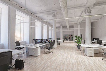 modern loft office interior.