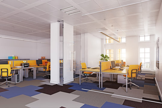 modern  office interior.
